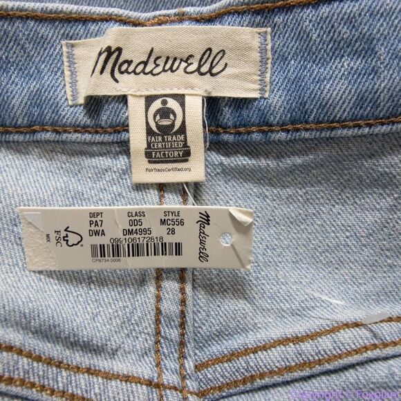 NEW Madewell High-Rise Slim Crop Boyjean in Dumas Wash: Ripped Edition, size 28 - Picture 8 of 16